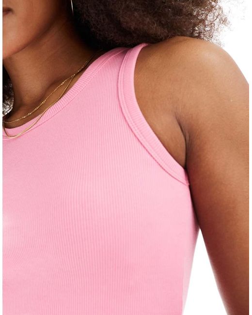 JJXX Red Fallon Ribbed Cropped Vest