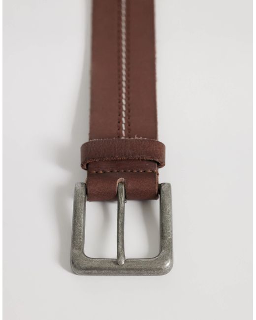 Jack & Jones – ledergürtel in Brown für Herren