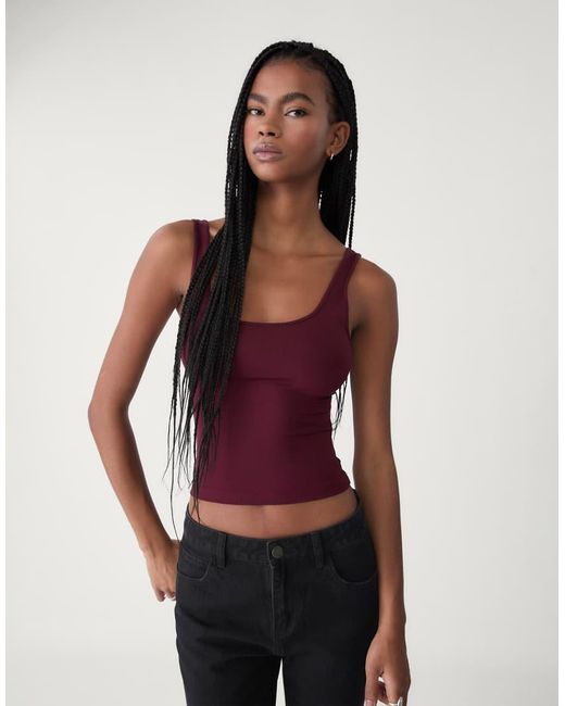 Stradivarius T-Shirt Van Polyamide in het Red