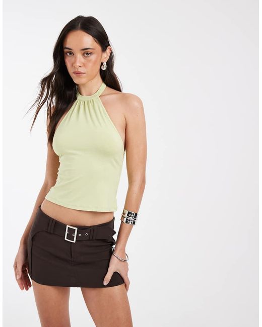 Motel Natural Raceline Rayon Jersey Top