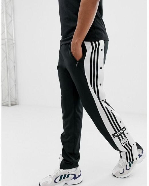 Adidas Originals Black Joggers With Poppers for men