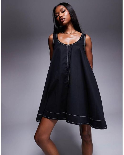 River Island Blue Swing Mini Dress