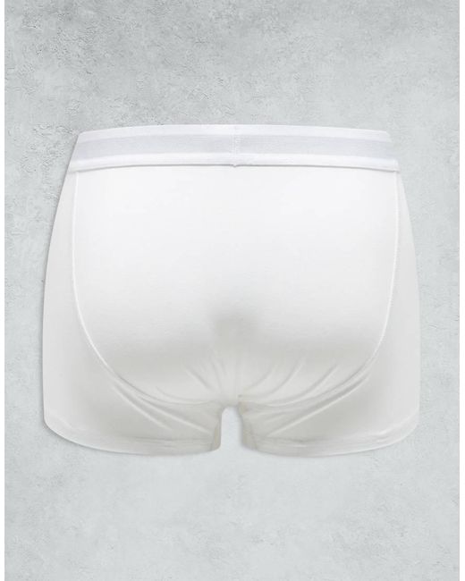 Pack De 5 Calzoncillos De Color Negro, Gris Jaspeado Y Blanco Con Cinturillas Blancas De Topman de hombre de color White