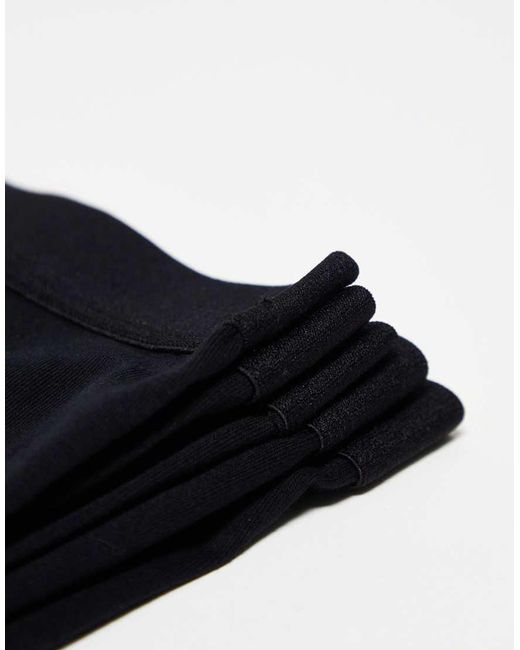 ASOS Black 5 Pack Trunks for men