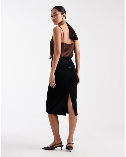 Commando Black Midi Skirt