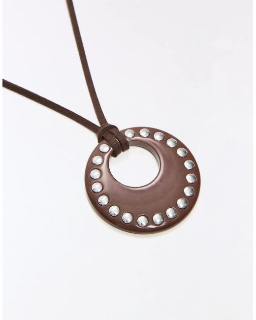 Bershka Ketting Van Koord Met Studs in het Green