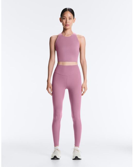 Oysho Pink Comfortlux High-rise Ankle-length leggings