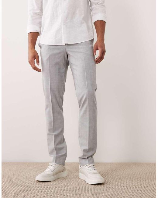 Mango Gray Paris Super Slim Fit Suit Trouser Co-ord for men