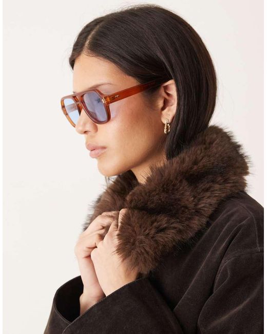 ASOS Black Aviator Sunglasses