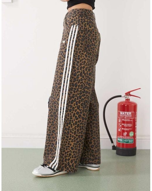 Adidas Originals Brown Adibreak Wide Leg Jeans