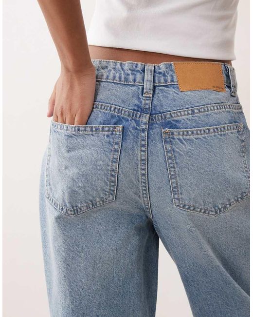 ASOS Blue High Rise Relaxed Mom Jeans