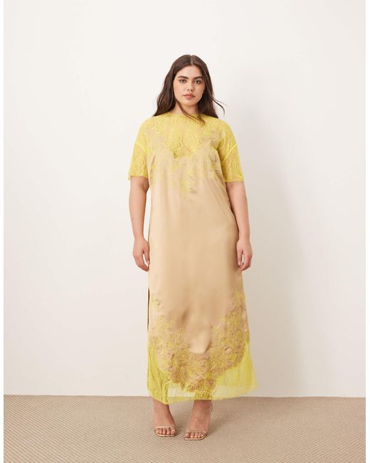 ARRANGE Natural Curve – gerade geschnittenes midikleid aus satin