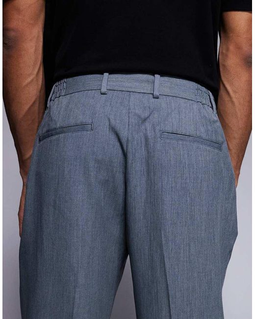 River Island Black Relaxed Elasticized Pants for men