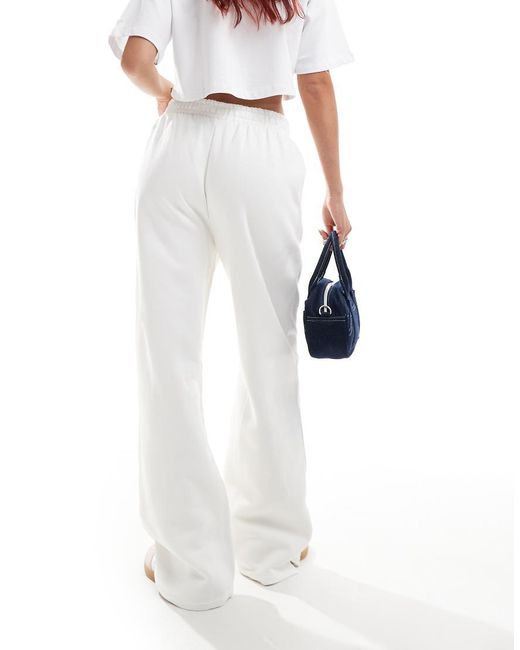 ASOS White Heavy Weight Straight Leg Jogger With Pintuck
