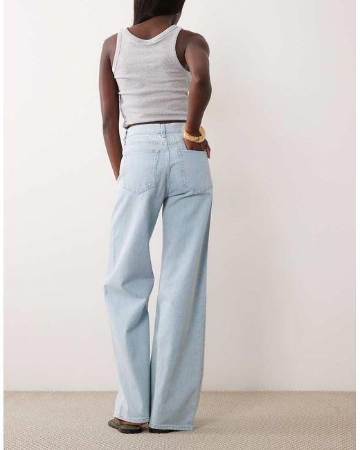 ARKET Blue Lupine High Rise Wide Leg Jeans