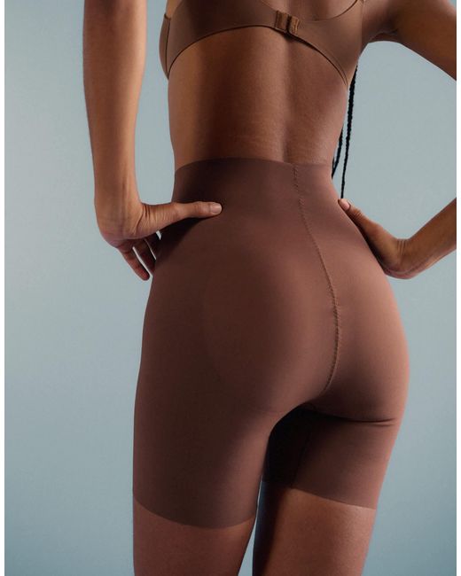 Calvin Klein Brown Shapewear – figurformende shorts aus nicht verrutschendem netzstoff