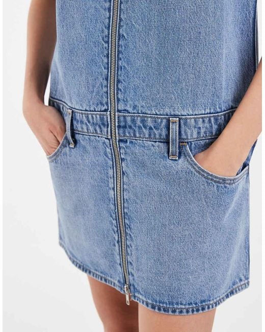Levi's Blue Mini Zip Dress