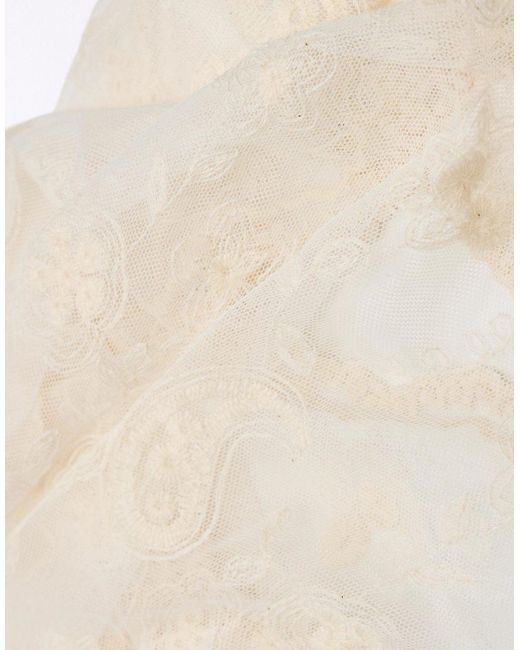 Bershka Black Embroidered Scarf