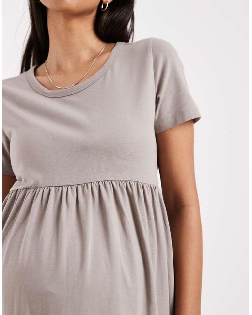 Mama.licious Natural Mamalicious Maternity Mini Smock T-shirt Dress