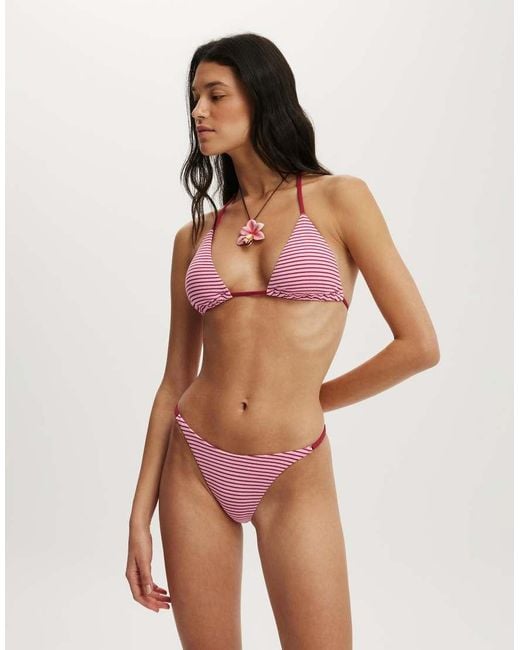 Cotton On Red Micro String Thong Bikini Bottom