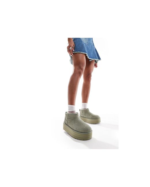 Ugg Blue – classic mini – platform-boots