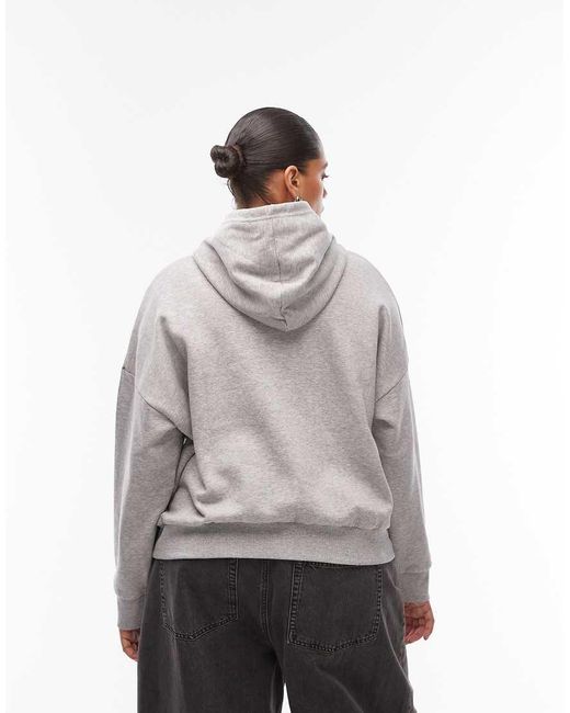 ASOS Gray Asos Design Curve Oversized Brushback Hoodie