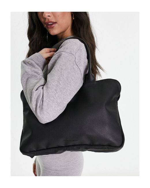 French Connection Black Minimal Weekend Bag