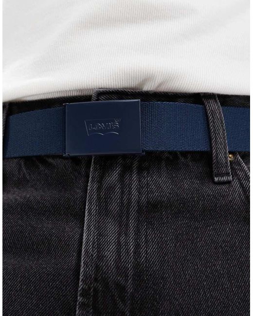 Levi's Blue Tonal Batwing Webbed Belt for men