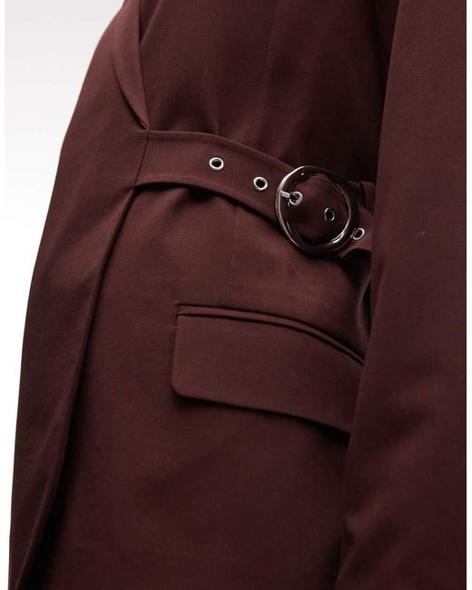 Collusion Oversized Blazer Met Gesp in het Purple