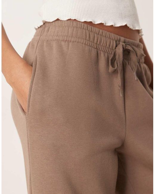 Gina Tricot Natural Loose Fit Straight Leg Sweatpants