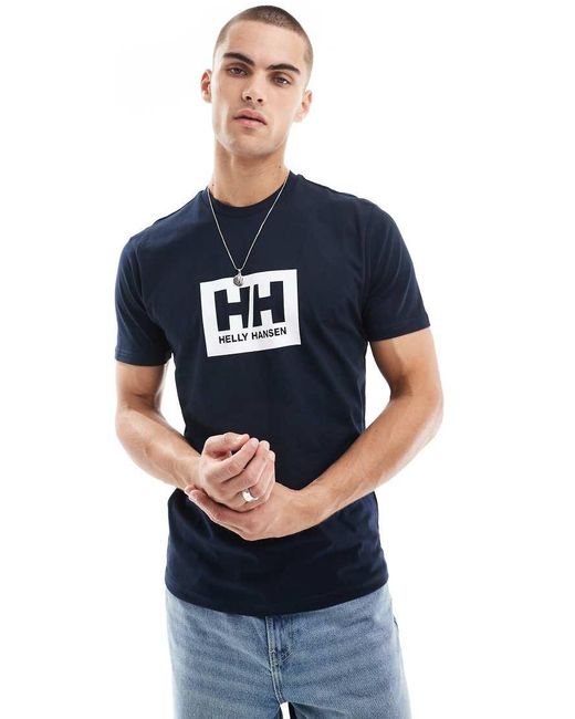 Helly Hansen Blue Hh Box T-Shirt for men