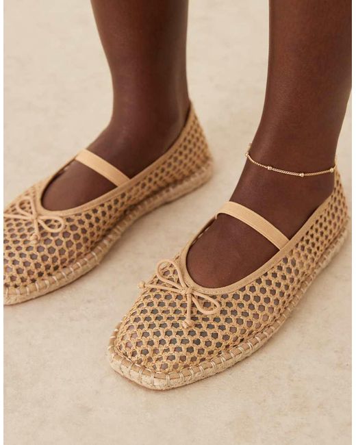 ASOS Natural Jennie Espadrille Ballet Flat
