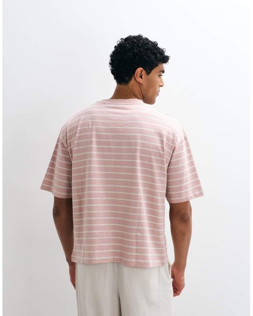 ASOS Pink Boxy Oversized T-shirt for men