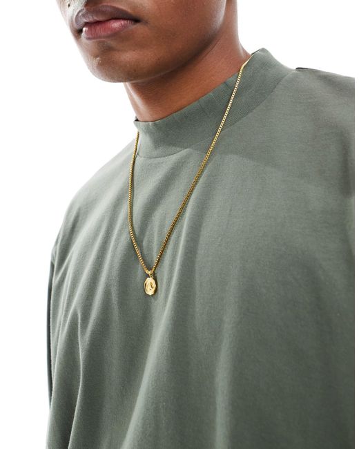 Confezione da 2 t-shirt oversize accollate marrone e verde di ASOS in Gray da Uomo