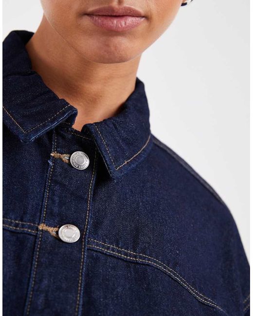 Vero Moda Blue Denim Shacket With Front Pockets