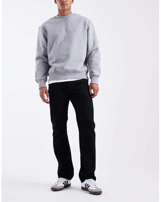 Levi's Black 501 Original Straight Jeans for men