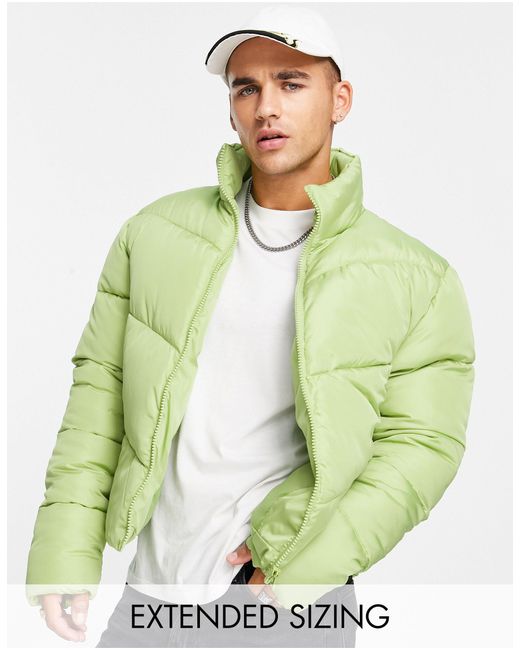 ASOS Puffer Jacket in Green for Men Lyst