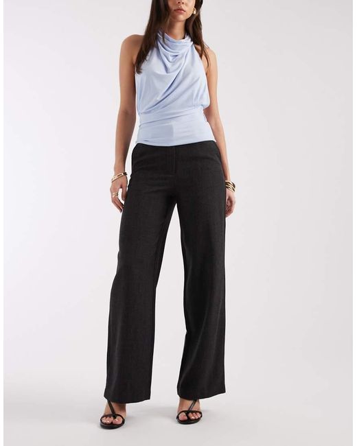 Vero Moda Black High Waist Wide Leg Trouser