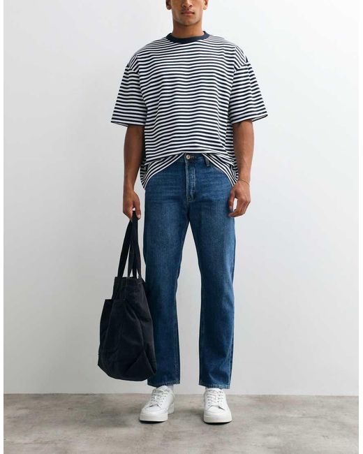 Jack & Jones Blue Chris Straight Jeans for men