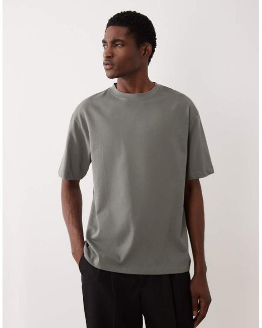 ASOS Gray Heavyweight Relaxed T-shirt for men