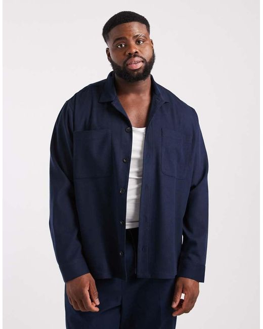 ASOS Overshirt in het Blue voor heren