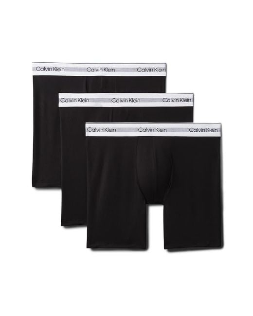Calvin Klein Black Modern Air Active 3 Pack Long Boxer Brief for men