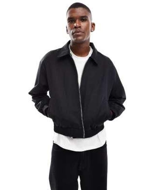 Veste courte en coton Pull&Bear pour homme en coloris Black