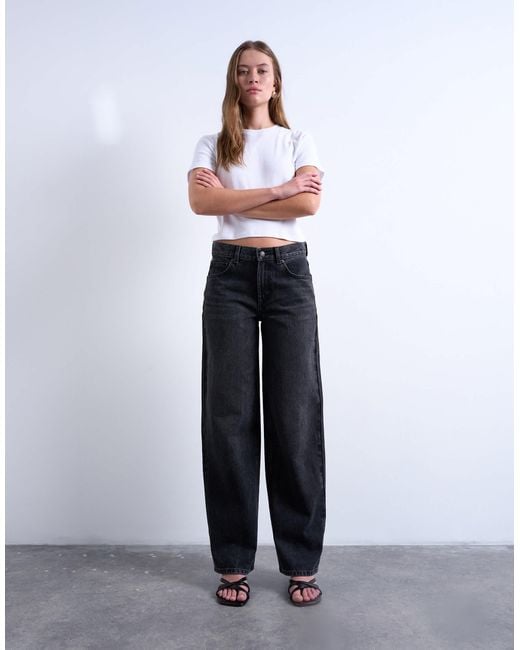 TOPSHOP Blue – relaxed fit jeans