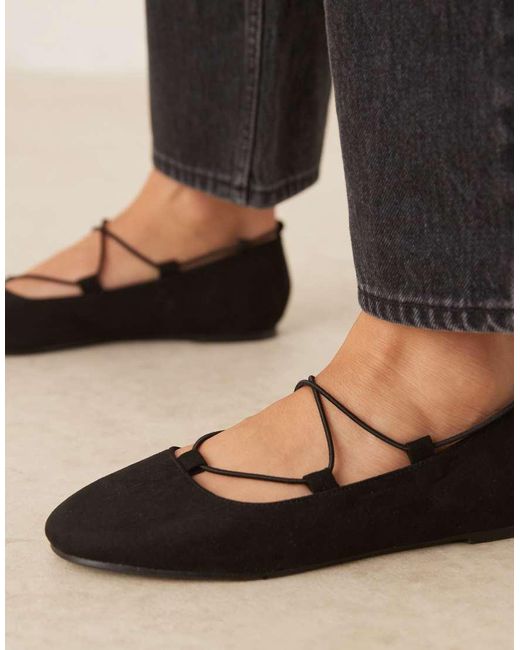 ASOS Black Lagos Elasticated Ballets