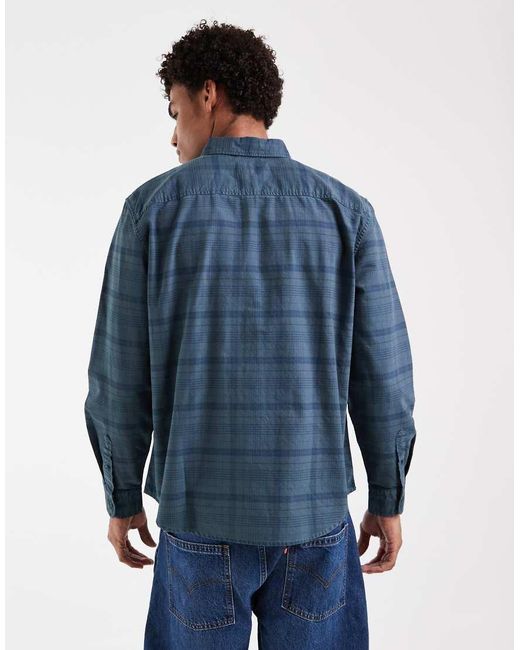 Levi's Blue Authentic Button Down Checked Shirt for men