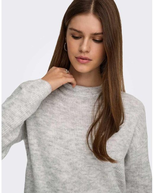 ONLY White Knitted Pullover