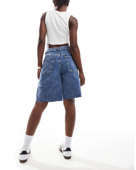 ASOS Blue – jeans-bermudashorts