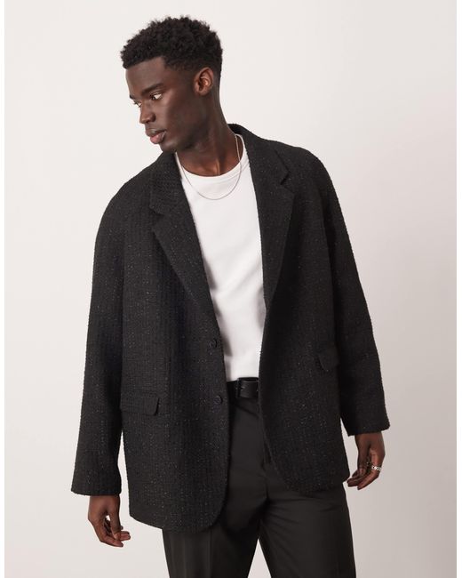 ASOS Black Slouchy Oversized Blazer for men
