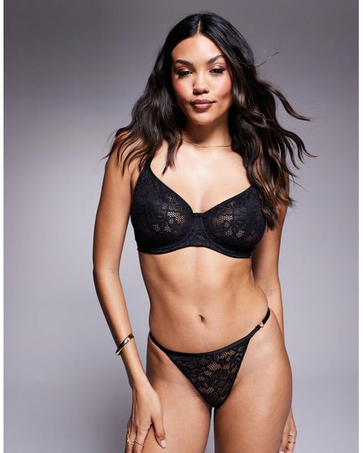 ASOS Black – fuller bust – margot – bügel-bh aus er spitze mit bindedetail